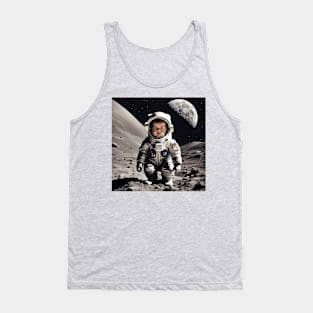Baby Astronaut on a Moon Walk Tank Top